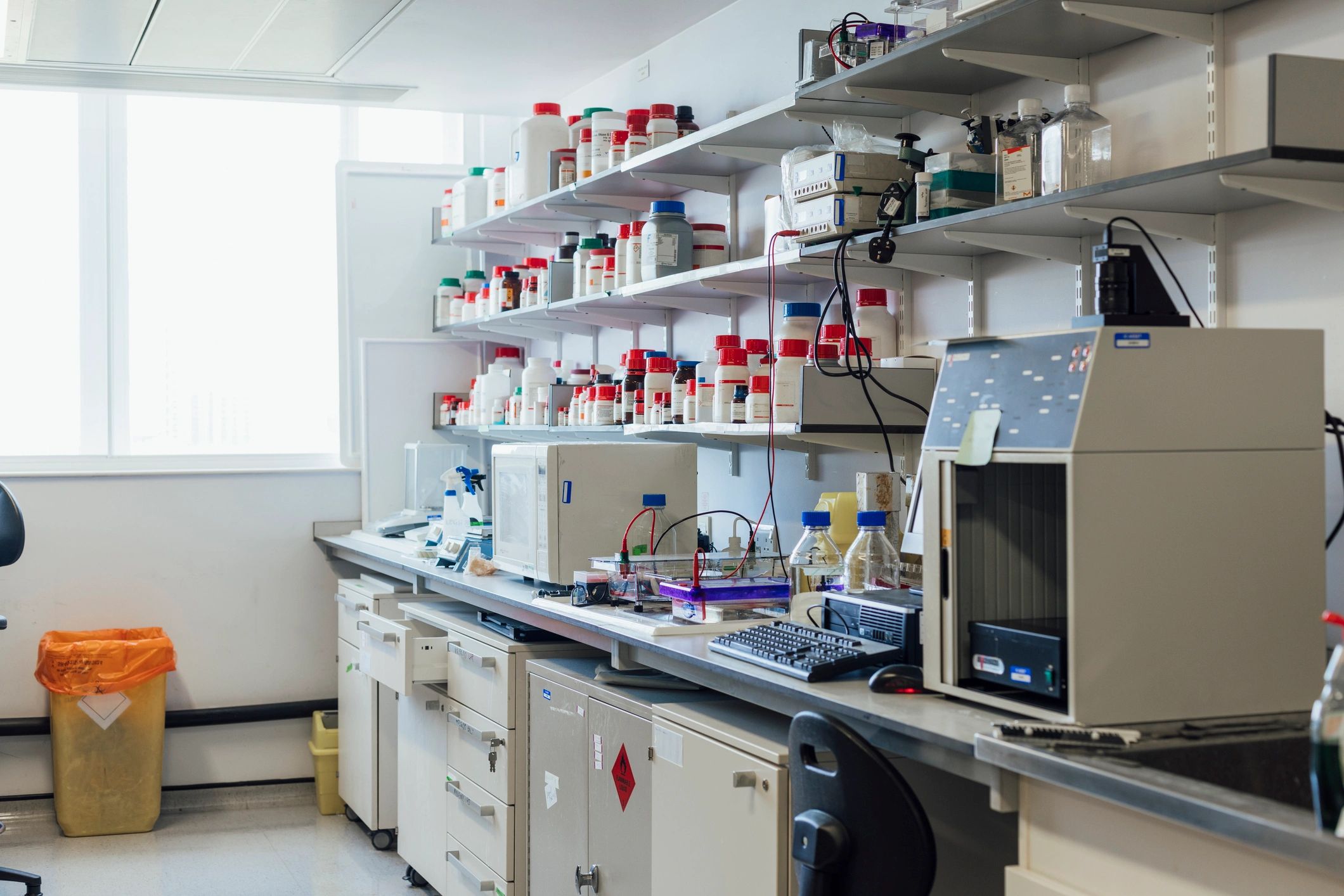 Modern science lab interior